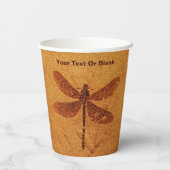 fossiele libel papieren bekers (Achterkant)