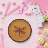 fossiele libel papieren bordje (Feest)