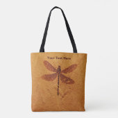 fossiele libel tote bag (Achterkant)