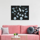Fossiele radiolarskeletten canvas afdruk (Insitu (Woonkamer))