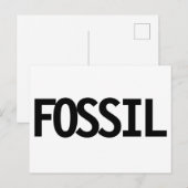 Fossiele verjaardagskaart briefkaart (Voorkant / Achterkant)