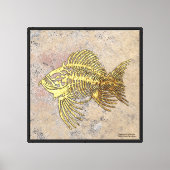 Fossiele vis afdruk canvas afdruk (Voorkant)