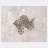 fossiele vis fleece deken (Voorkant (Horizontaal))
