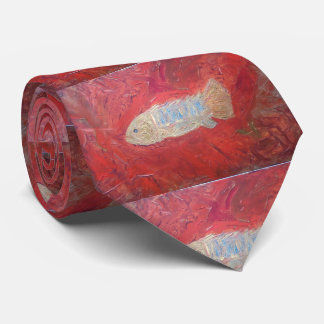 Fossiele vissoorten stropdas