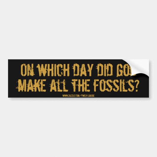 fossielen? bumpersticker (Voorkant)