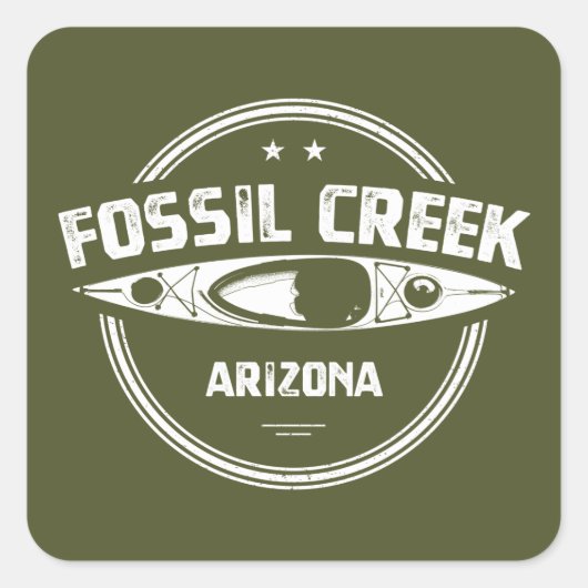 Fossil Creek Arizona Kayaking Vierkante Sticker (Voorkant)