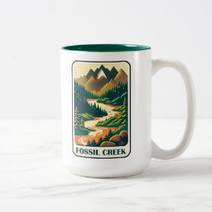 Fossil Creek Arizona Kleuren Tweekleurige Koffiemok