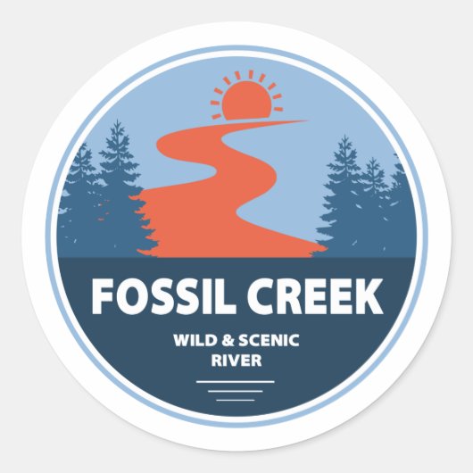 Fossil Creek Wild en de Schilderachtig rivier Ariz Ronde Sticker (Voorkant)
