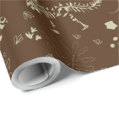 Fossil Digging Dinosaur Brown and beige Cadeaupapier (Rol Hoek)