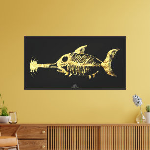 Fossil Fish Guitar Shark Talking Canyons, Nieuw Af Canvas Afdruk