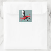 Fossil Fool Vierkante Sticker (Tas)