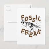 Fossil Freak Paleontology Dinosaur Botten Briefkaart (Voorkant / Achterkant)