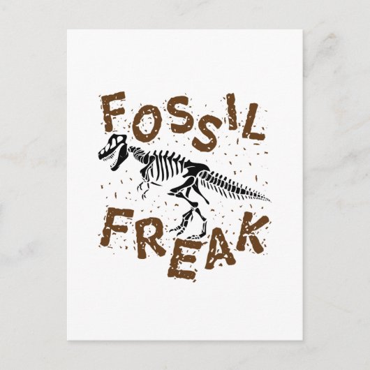 Fossil Freak Paleontology Dinosaur Botten Briefkaart (Voorkant)
