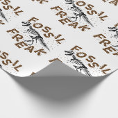 Fossil Freak Paleontology Dinosaur Botten Cadeaupapier (Hoek)