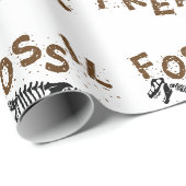 Fossil Freak Paleontology Dinosaur Botten Cadeaupapier (Rol Hoek)