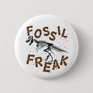 Fossil Freak Paleontology Dinosaur Botten Ronde Button 5,7 Cm