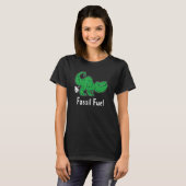 Fossil Fuel Fun Pun  Farting Dinosaur Dino Fart Jo T-shirt (Voorkant volledig)