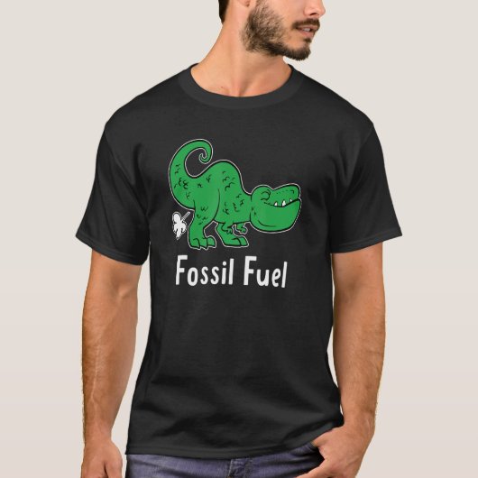Fossil Fuel Fun Pun  Farting Dinosaur Dino Fart Jo T-shirt (Voorkant)