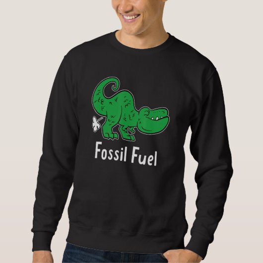 Fossil Fuel Fun Pun  Farting Dinosaur Dino Fart Jo Trui (Voorkant)