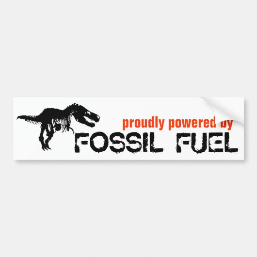 Fossil Fueled 2 Bumpersticker (Voorkant)