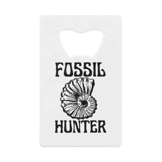 Fossil Hunter Creditkaart Flessenopener (Voorkant)