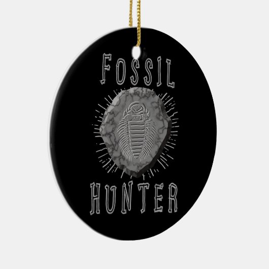 Fossil Hunter Fossil Hunting Paleontologist Keramisch Ornament (Rechts)