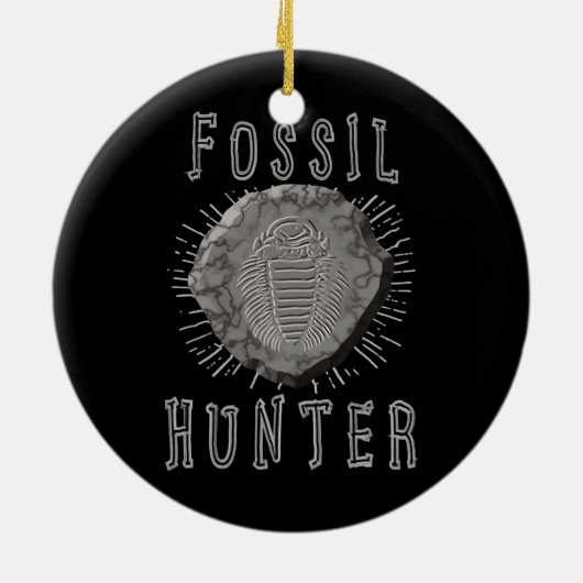 Fossil Hunter Fossil Hunting Paleontologist Keramisch Ornament (Achterkant)