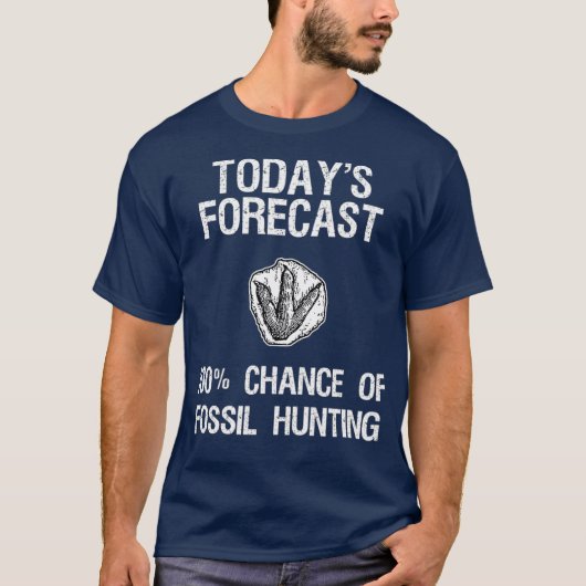 Fossil Hunter Funny Paleontoloog T-shirt (Voorkant)