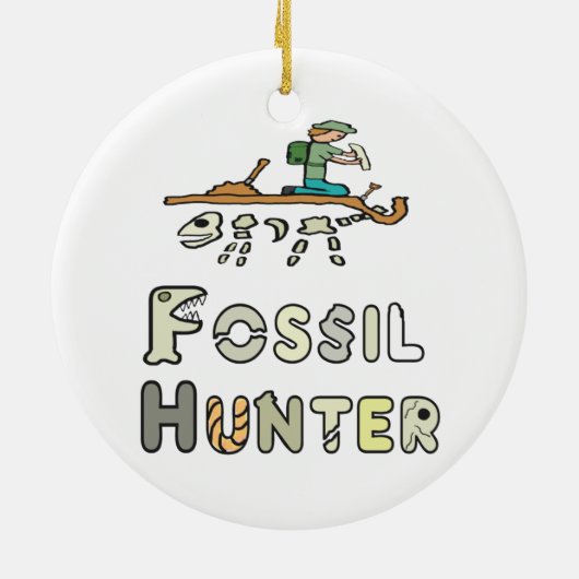 Fossil Hunter Keramisch Ornament (Achterkant)