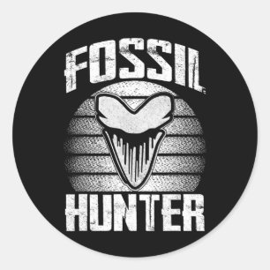 Fossil Hunter Megalodon Prehistorische Haai Tand M Ronde Sticker