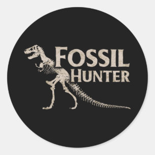 Fossil Hunter Paleontology Dinosaur Fossils Ronde Sticker