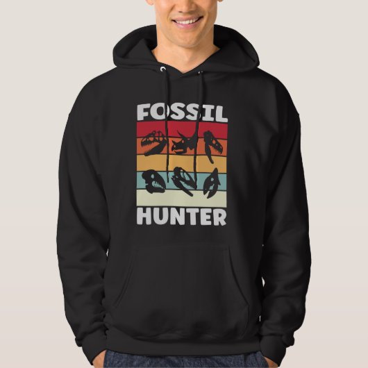 Fossil Hunter paleontoloog prehistorisch Hoodie (Voorkant)