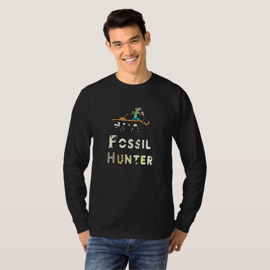 Fossil Hunter T-shirt (Voorkant volledig)