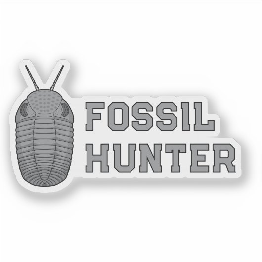 Fossil Hunter Trilobite Sticker (Voorkant)