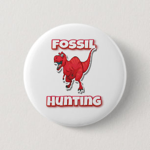 Fossil Hunting Tyrannosaurus Ronde Button 5,7 Cm