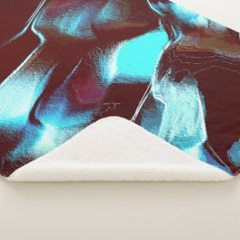 Fossil of metaalcarved, in bruine tot cyaangradiën sherpa deken