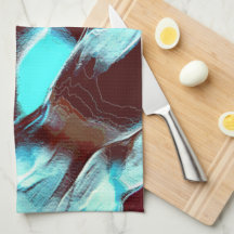 Fossil of metaalcarved, in bruine tot cyaangradiën