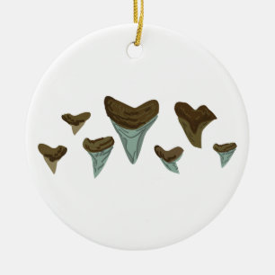 Fossil Shark Teeth Keramisch Ornament