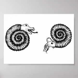Fossil: Snakestone of Ammonite? Poster