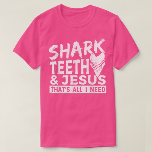 Fossil Tooth Hunter Design for an Shark Tooth Hunt T-shirt (Design voorkant)