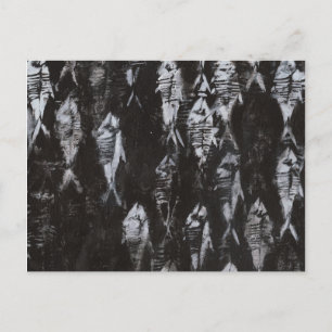 Fossil White Fish op zwarte achtergrond Briefkaart