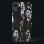 Fossil White Fish op zwarte achtergrond Case-Mate iPhone Case<br><div class="desc">Dit op fossiele brandstoffen geïnspireerde afbeelding is perfect voor je collectie. Dit afbeelding is eenvoudig omdat het slechts twee kleuren bevat:zwart en wit. Kies deze illustratie vandaag op uw product.</div>
