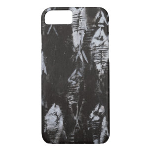 Fossil White Fish op zwarte achtergrond iPhone 8/7 Hoesje
