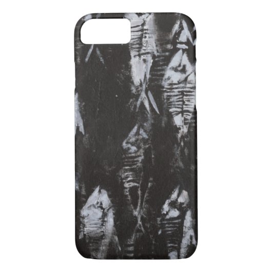 Fossil White Fish op zwarte achtergrond Case-Mate iPhone Case