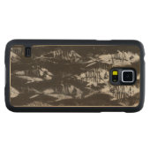 Fossil White Fish op zwarte achtergrond Esdoorn Galaxy S5 Slim Hoesje (Voorkant (horizontaal))