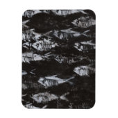 Fossil White Fish op zwarte achtergrond Magneet (Verticaal)