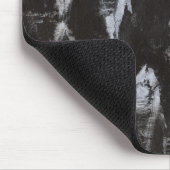 Fossil White Fish op zwarte achtergrond Muismat (Hoek)