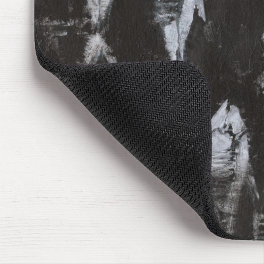 Fossil White Fish op zwarte achtergrond Muismat (Hoek)