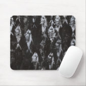 Fossil White Fish op zwarte achtergrond Muismat (Met muis)