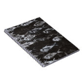 Fossil White Fish op zwarte achtergrond Notitieboek (Rechterzijde)